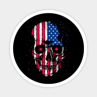 Skull Flag USA Magnet